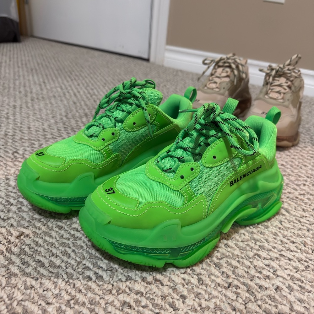 Balenciaga Triple S Green Sneakers